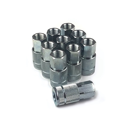 Primefit Automotive Coupler 3/8" x 3/8" Female NPT 10PCS TC3838FS-B10-P